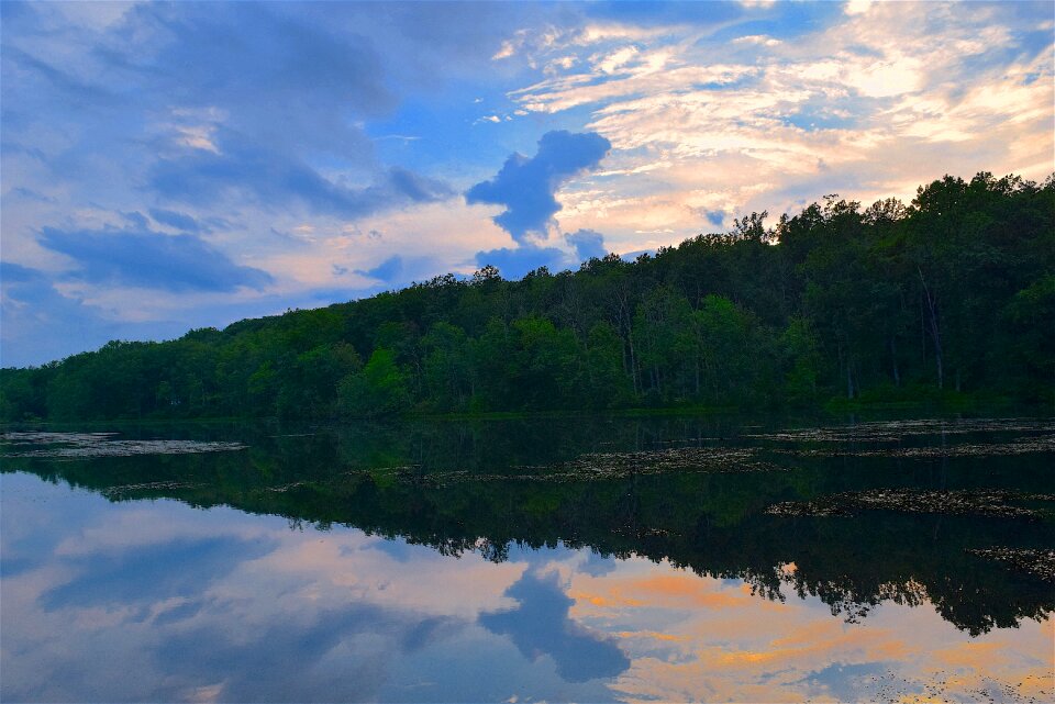 Water reflection landscape photo