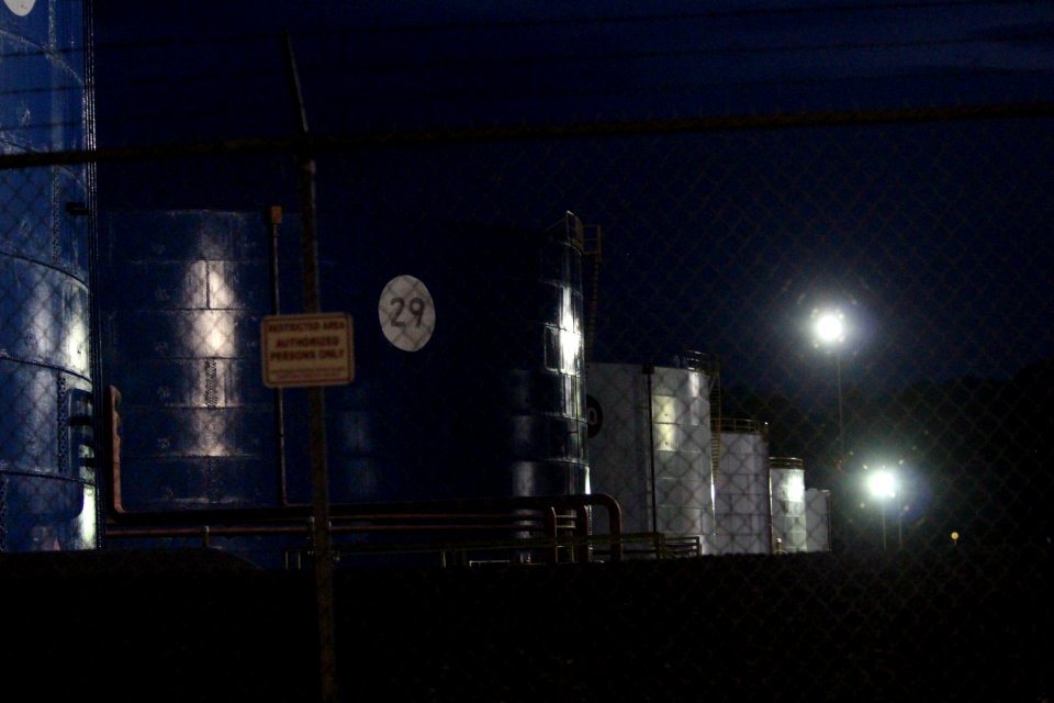 Global Terminal at night in Albany, New York