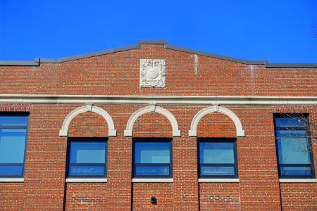 Globe and decoration - Gibbs School - Arlington, MA - DSC06265