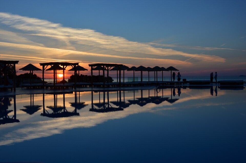 Sunset romance water reflection