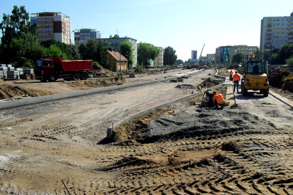 Gdańsk Wrzeszcz ul. Słowackiego podczas przebudowy - lipiec 2011