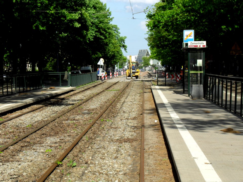 Gdańsk ulica Wojska Polskiego-remont torów