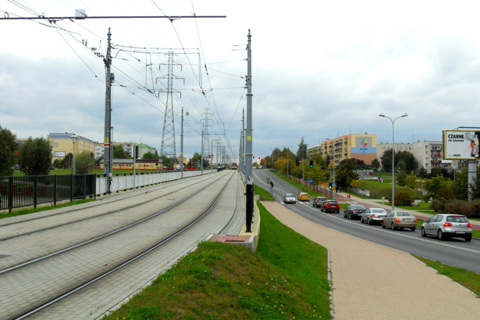 Gdańsk ulica Witosa i wiadukt