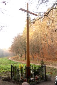 Gdańsk VII Dwór, krzyż na końcu ulicy Abrahama