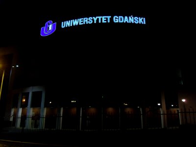 Gdańsk University by night