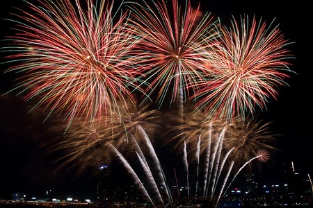 Seoul fireworks festival night