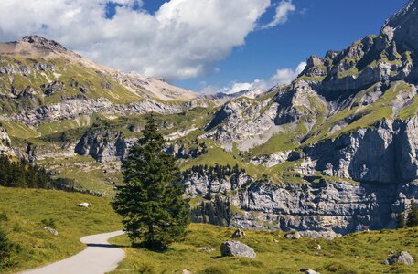 Switzerland lake oeschinen landscape