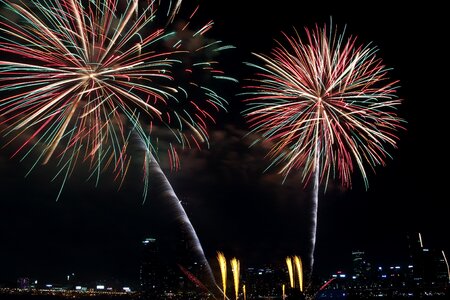 Seoul fireworks festival night