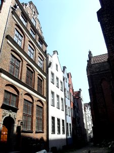 Gdańsk zaułek przy kościele Św. Jana
