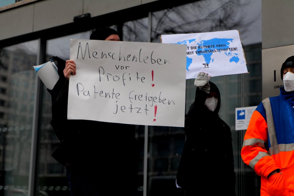 GebtDiePatenteFrei protest Berlin 2021-01-23 14