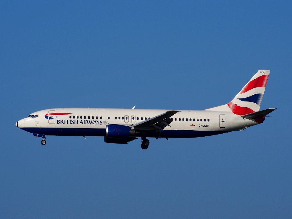 G-DOCF British Airways Boeing 737-436, landing at Schiphol (AMS - EHAM), Netherlands, pic3
