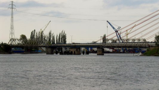 Gdańsk obrotowy most kolejowy (od Śródmieścia)