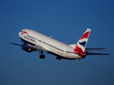 G-DOCZ British Airways Boeing 737-436 takeoff from Schiphol (AMS - EHAM), The Netherlands, 11june2014, pic-3