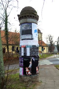 Gdańsk Oliwa ulica Czyżewskiego – przedwojenny słup (2)