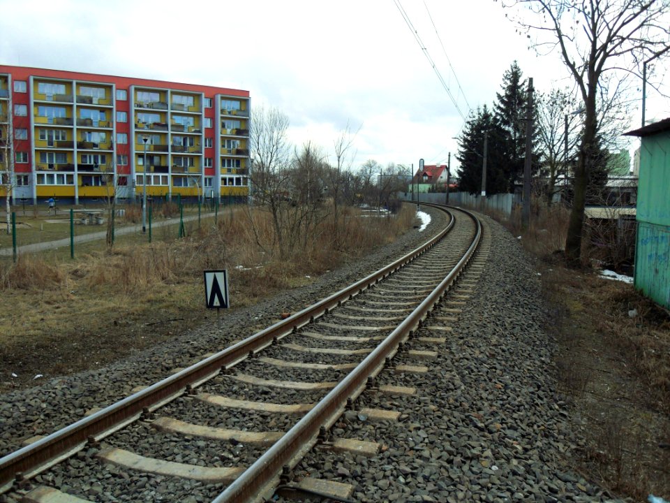 Gdańsk Orunia tor kolejowy w pobliżu ul. Głuchej
