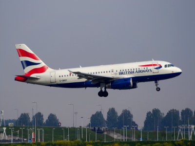 G-DBCF landing at Schiphol (AMS - EHAM), The Netherlands