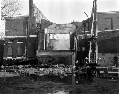 Gebouw voor kunsten en wetenschappen in Den Haag na de brand, Bestanddeelnr 917-2604