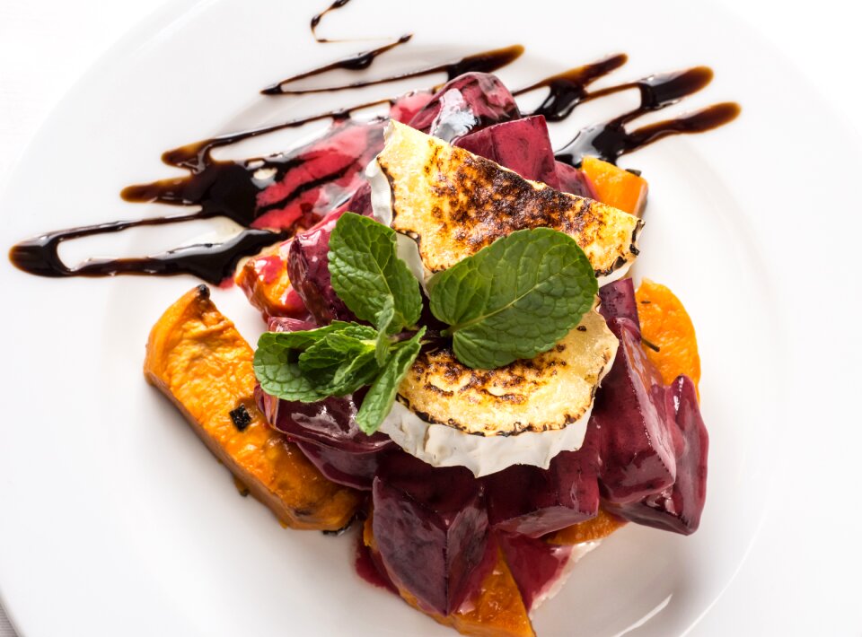 Baked cheese meal food