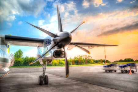 Bombardier hdr sunrise photo