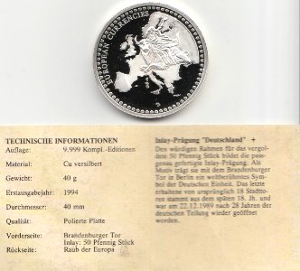 Gedenkprägung - European Currencies - 50 Pfennig c