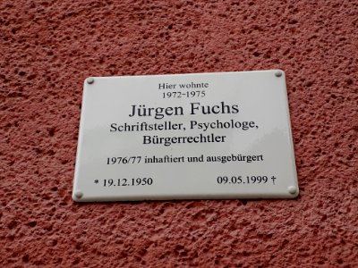 Gedenktafel Jürgen Fuchs Jena - 2 photo