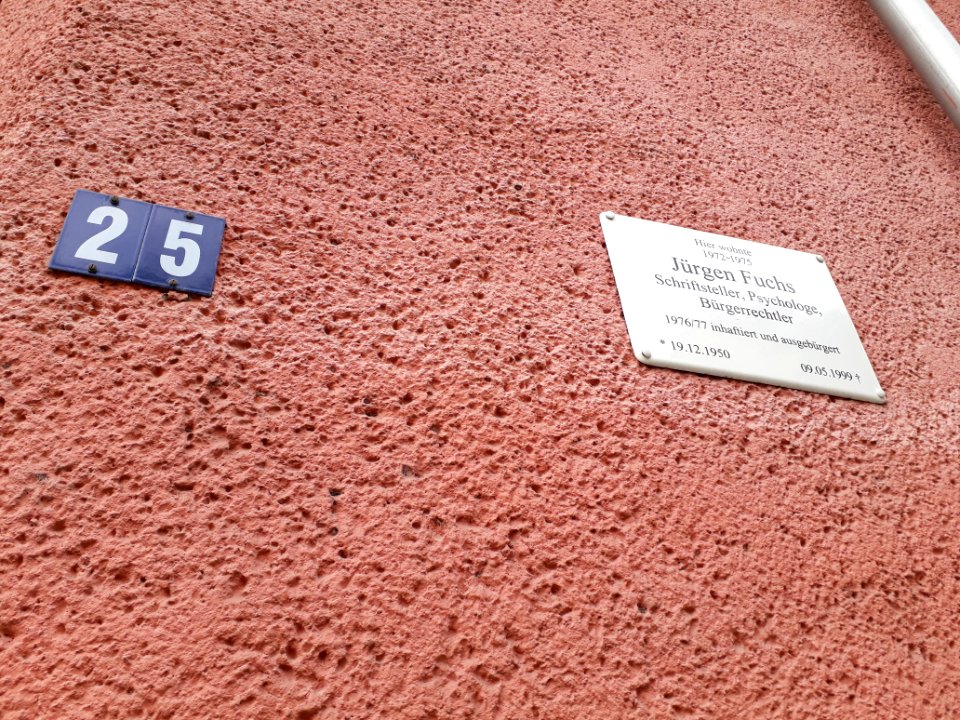 Gedenktafel Jürgen Fuchs Jena - 1