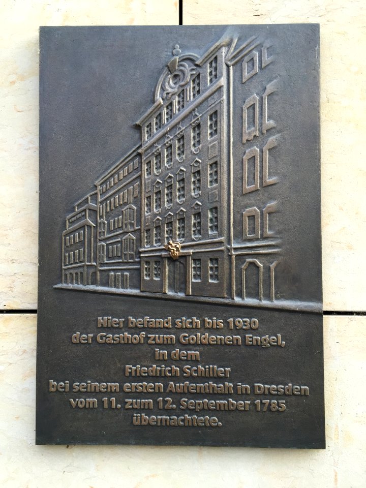 Gedenktafel Gasthof zum Goldenen Engel Dresden