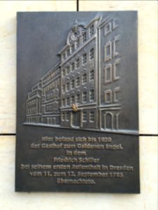 Gedenktafel Gasthof zum Goldenen Engel Dresden