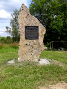 Gedenkstein für eine Schlacht 1806 in Großneundorf, Thüringen