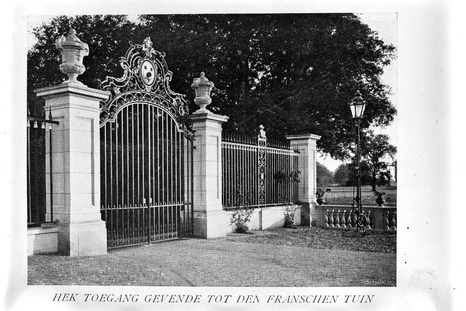 Gebouwen, hekken, tuinen, huize voorst, de franse tuin, Bestanddeelnr 253-6920