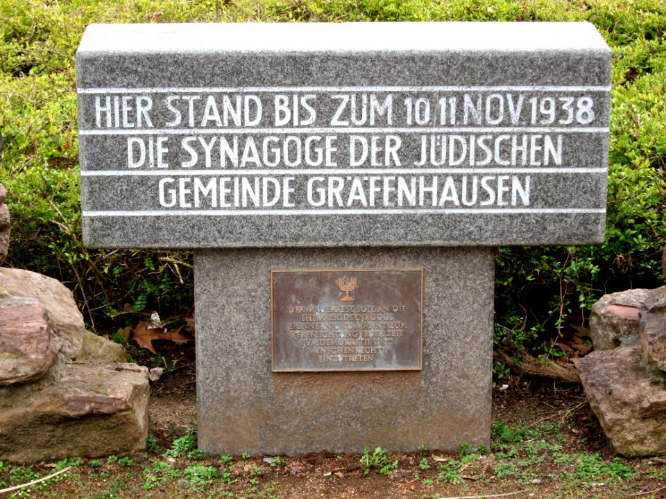 Gedenkstein Synagoge Gräfenhausen