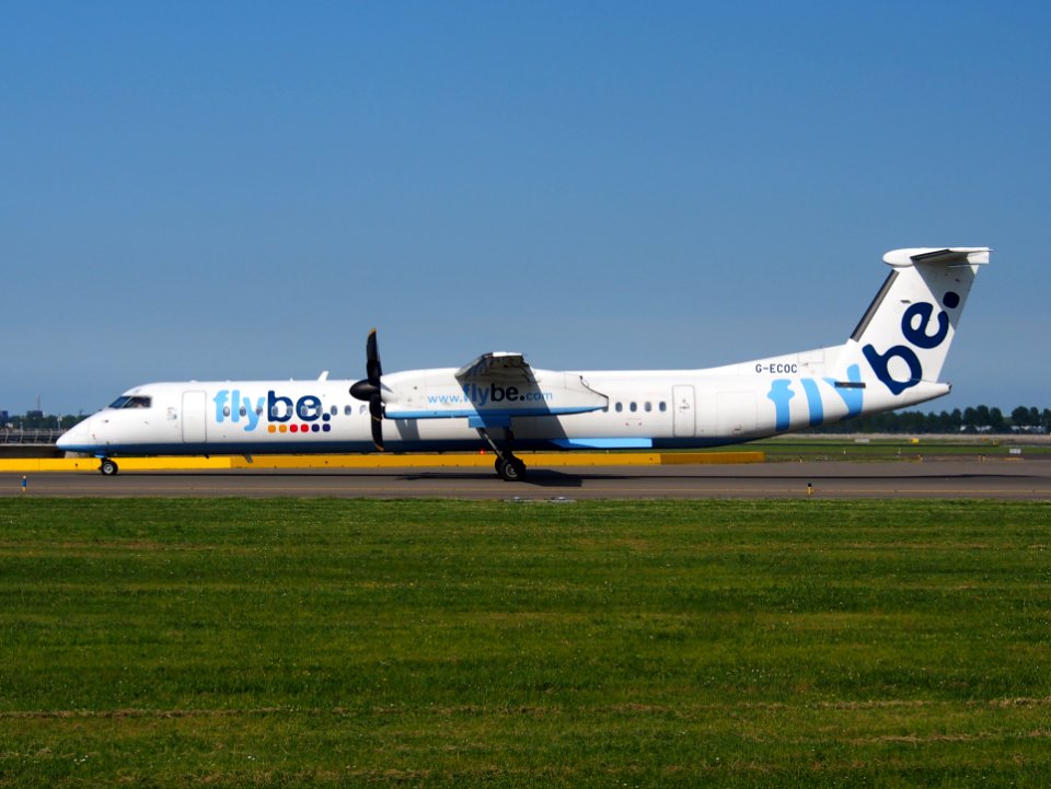 G-ECOC Flybe De Havilland Canada DHC-8-402Q Dash 8 taxiing at Schiphol (AMS - EHAM), The Netherlands, 18may2014, pic-3
