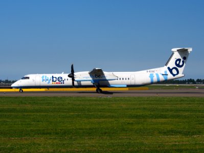 G-ECOC Flybe De Havilland Canada DHC-8-402Q Dash 8 taxiing at Schiphol (AMS - EHAM), The Netherlands, 18may2014, pic-3