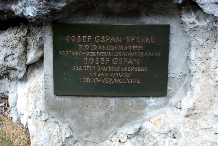 Gedenktafel für Josef Gspan
