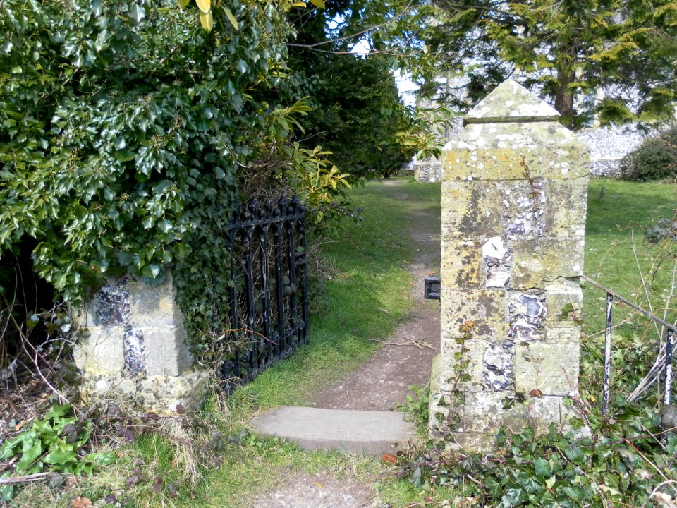 Gate piers and Gate at Stanmer Church (NHLE Code 1380956) (April 2013) (1)