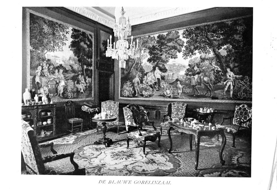 Gebouwen, interieur, huize voorst, de blauwe gobelinzaal, Bestanddeelnr 253-6919