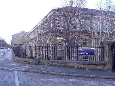 Gates and railing at Sugarwell Court, Meanwood Road