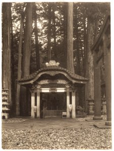 Gate in Forest Nikkō Tōshō-gū by Adolf de Meyer 1900-1910