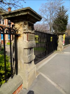 Gate Piers And Railings To Tower Court