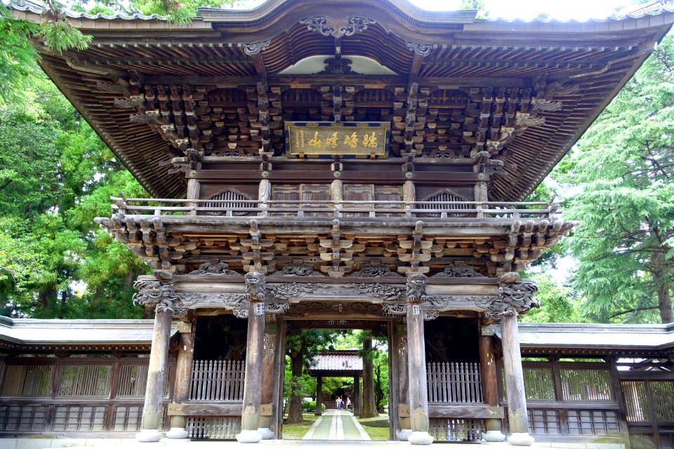 Gate at Hōon-ji Temple - Morioka, Iwate - DSC04259