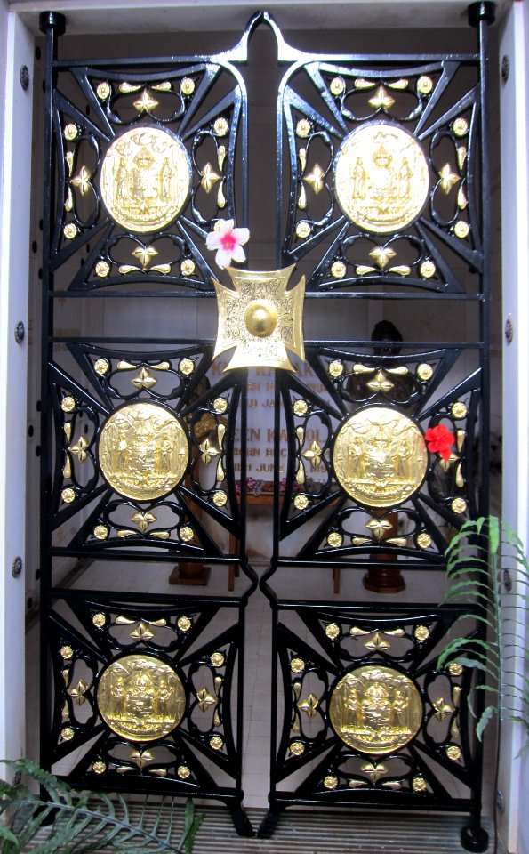 Gates of Kalakaua Crypt at the Royal Mausoleum of Hawaii