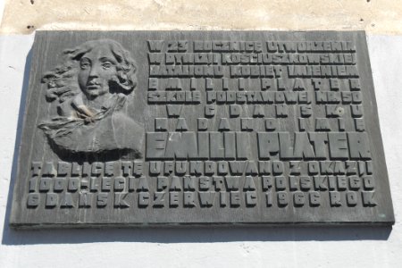 Gdańsk - Emilia Plater plaque photo
