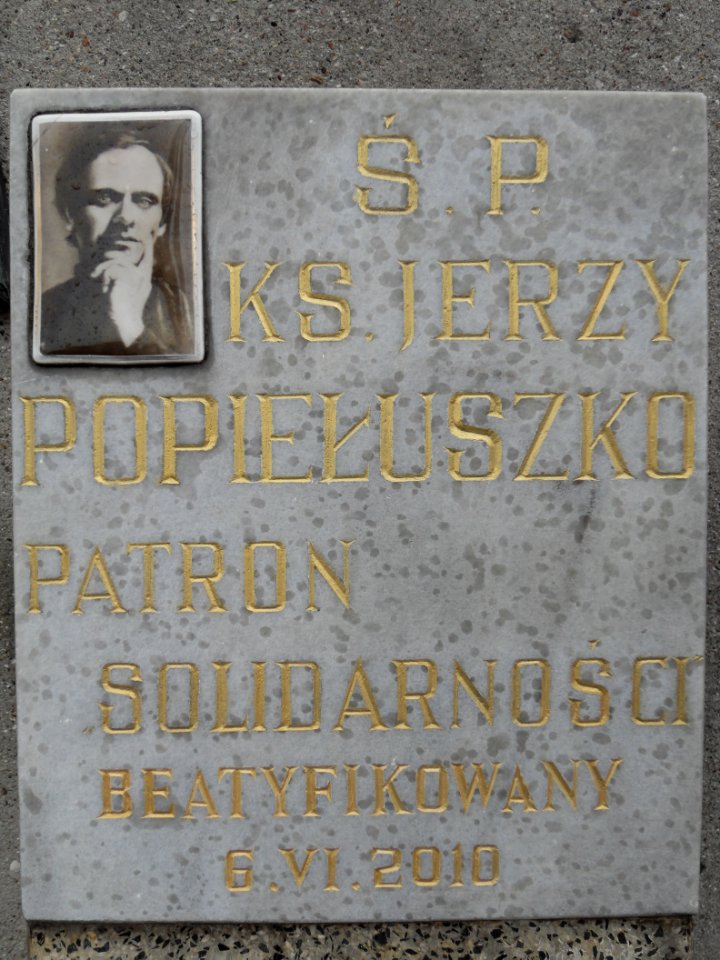Gdańsk - tablica Jerzy Popiełuszko
