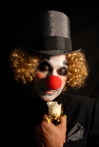 Color sad clown photo
