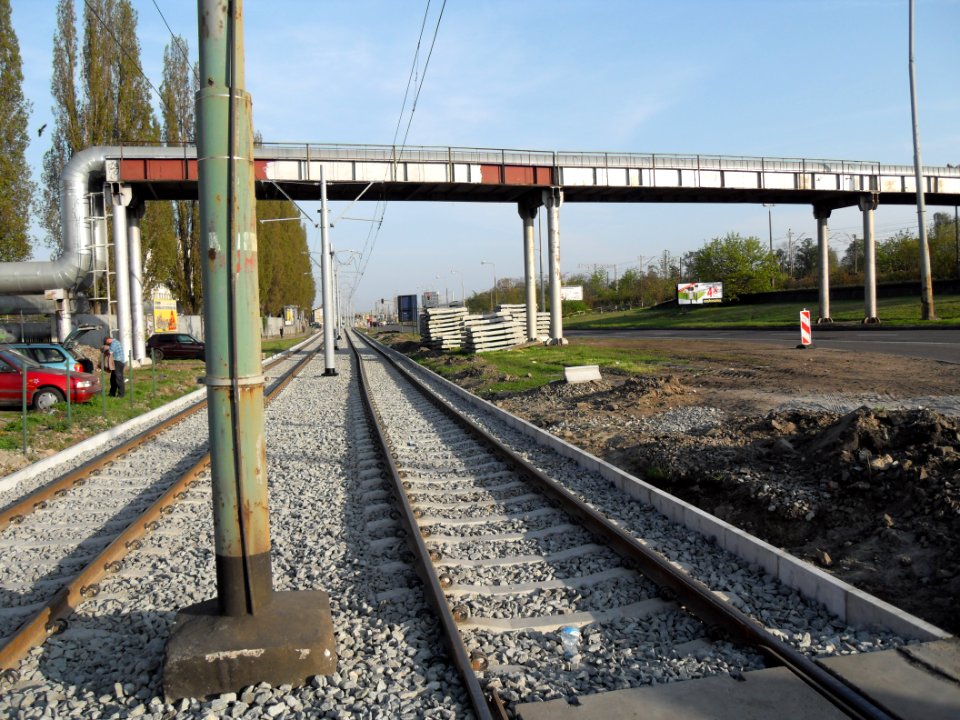 Gdańsk ulica Jana z Kolna - remont torowiska