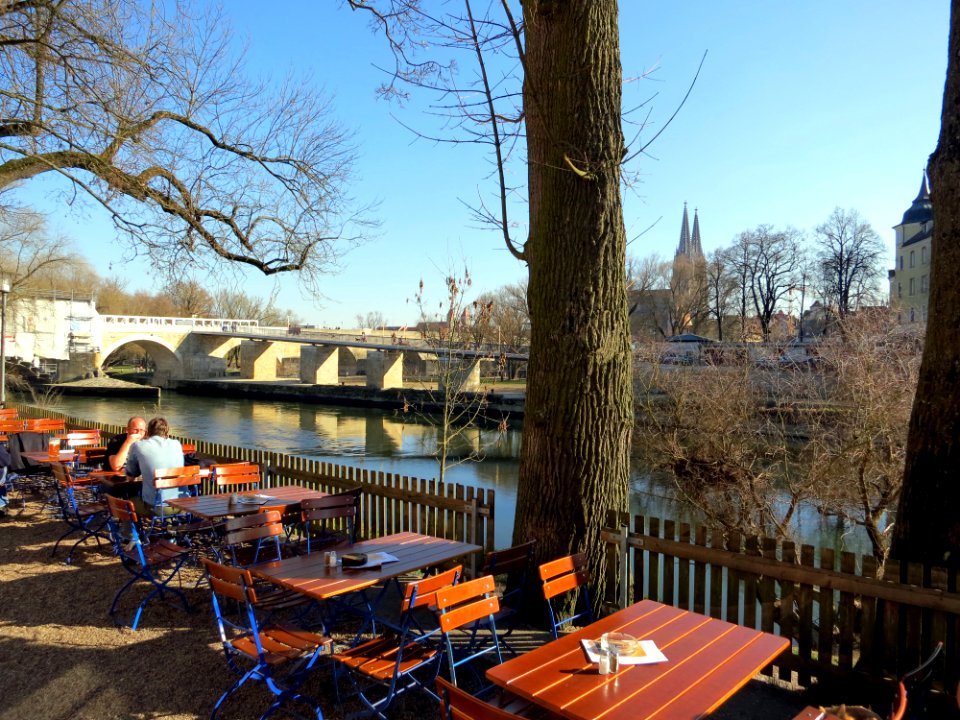 Garten Spital Blick über die Donau