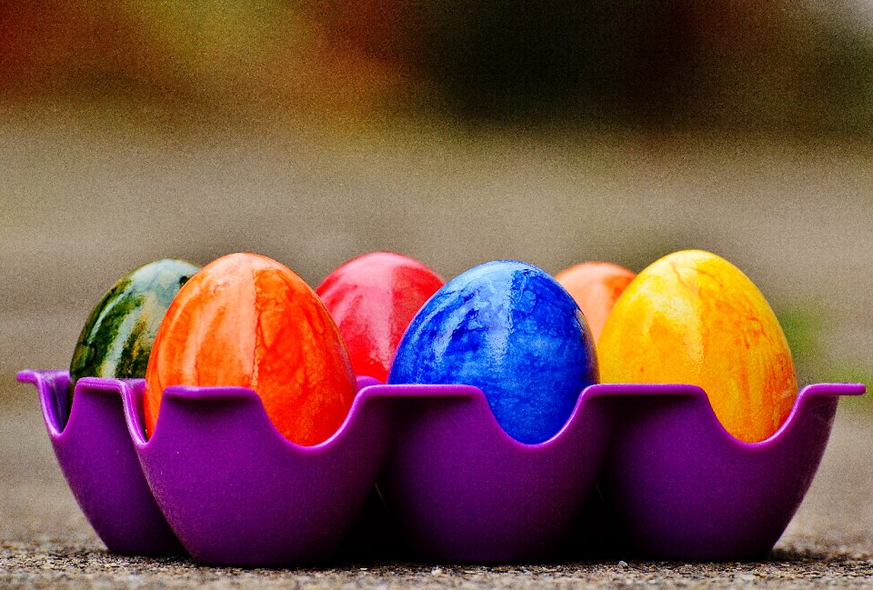 Happy easter egg colored