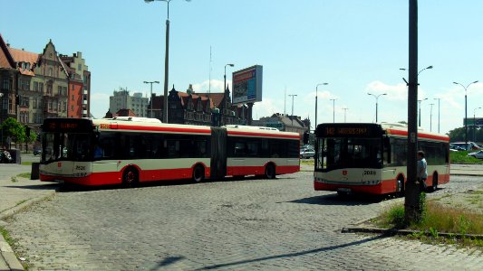 Gdańsk Śródmieście autobusy miejskie Solaris
