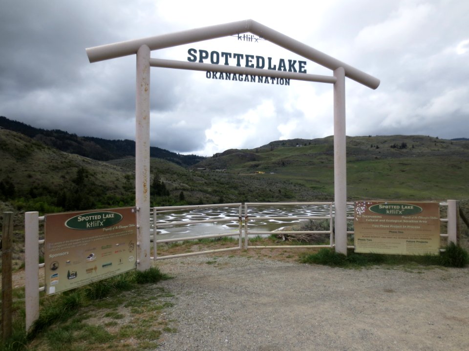 Gateway to Ktlil'x (Spotted Lake) a medicine lake for the Okanagan people