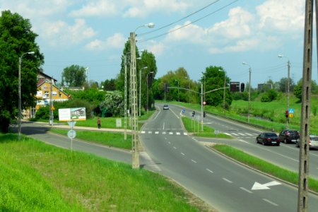 Gdańsk Święty Wojciech skrzyżowanie stary Trakt św. Wojciecha i nowy Trakt św. Wojciecha
